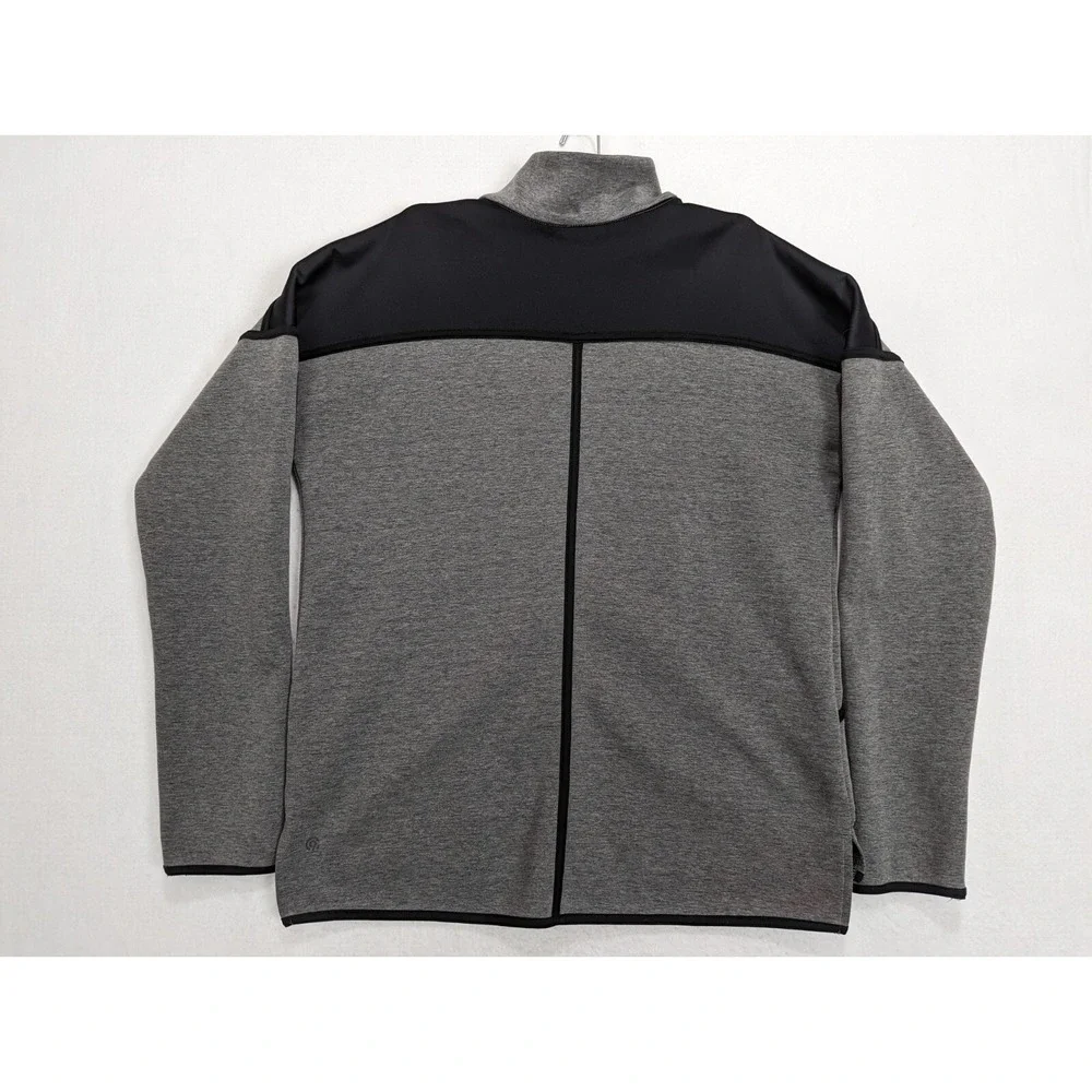 Champion Womens Jacket‎ Zipper Size L Polyester Blend Black Gray